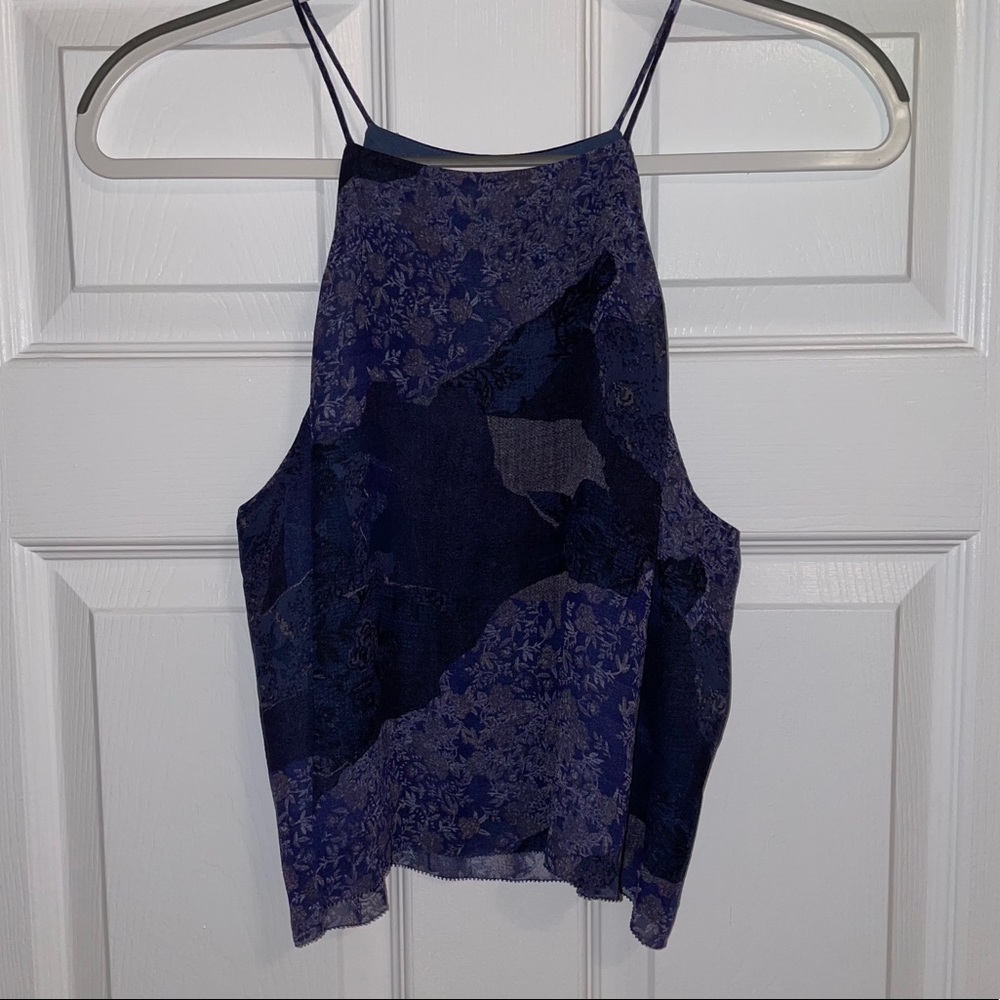 Wilfred Silk Cropped Tank Top
